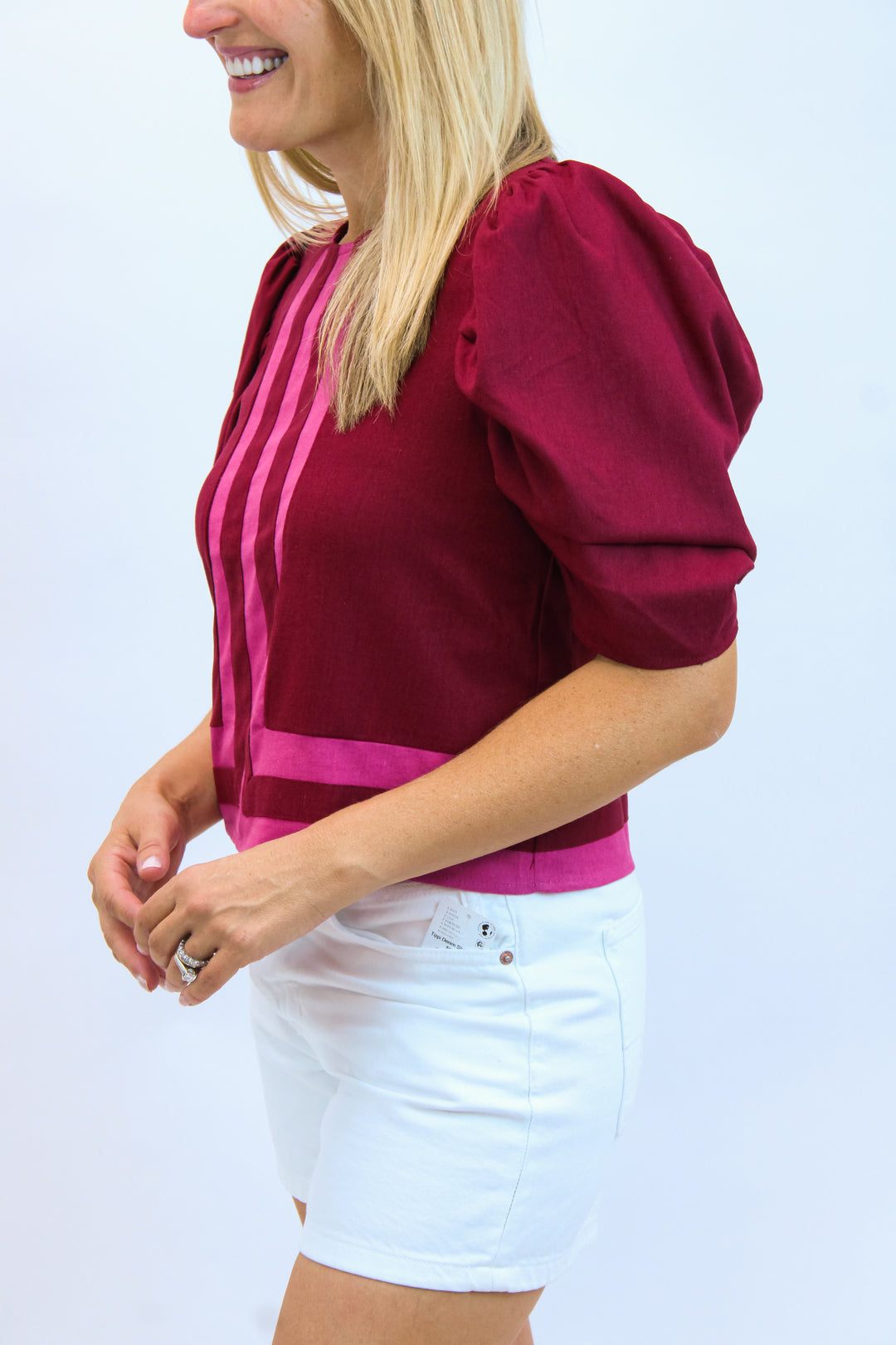 Rosy Intentions Top, Maroon