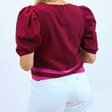 Rosy Intentions Top, Maroon