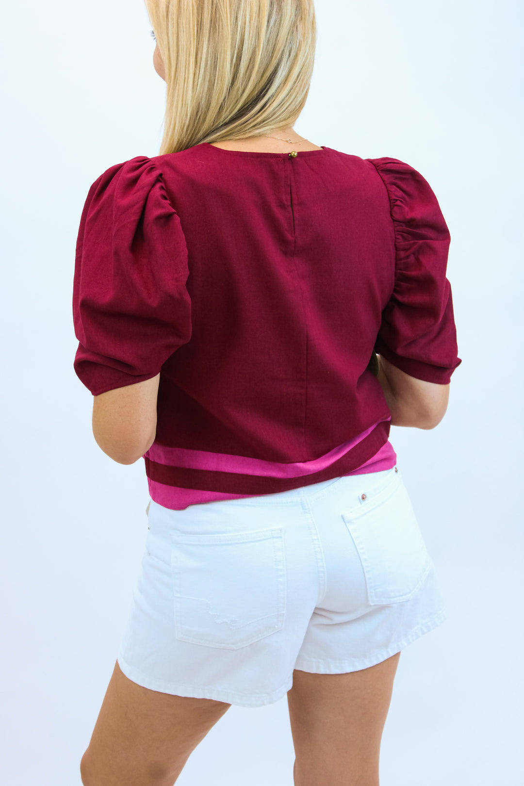 Rosy Intentions Top, Maroon
