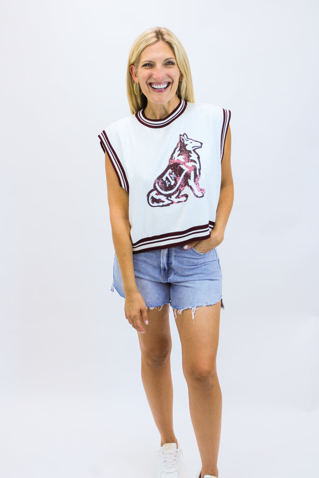 Texas A&M Full Sequin Mascot Tank