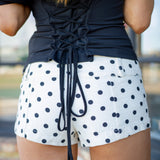 Ana Printed Micro Shorts, Spring White Combo