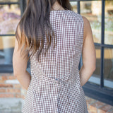 Karan Vest, Brown Checker