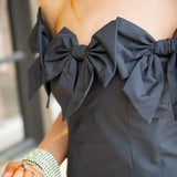 Winston Taffeta Bow Top, Black