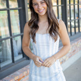 Jayna Dress, Cinched Blue