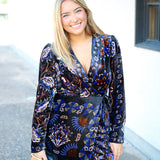 Arabesque Mix Scarves Wrap Mini Dress, Black