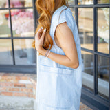 Free Fall Denim Romper, Water