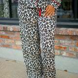 Holiday Dreams Leopard Print Pants, Natural