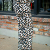 Holiday Dreams Leopard Print Pants, Natural