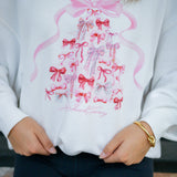 Havenleigh Christmas Bow Pullover, White