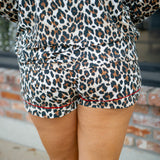 Holiday Dreams Leopard Print Shorts, Natural