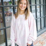 Palo Sequin Bow Pullover, Wistful Pink