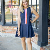 Catching Flight Denim Dress
