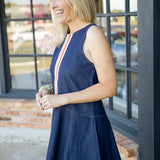 Catching Flight Denim Dress