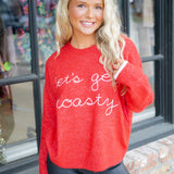 Let's Get Toasty Snuggle Sweater, Samba Red