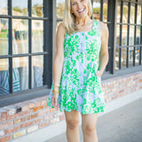 Greenhouse Glow Mini Dress, Blue