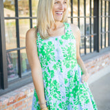 Greenhouse Glow Mini Dress, Blue