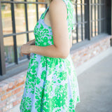 Greenhouse Glow Mini Dress, Blue