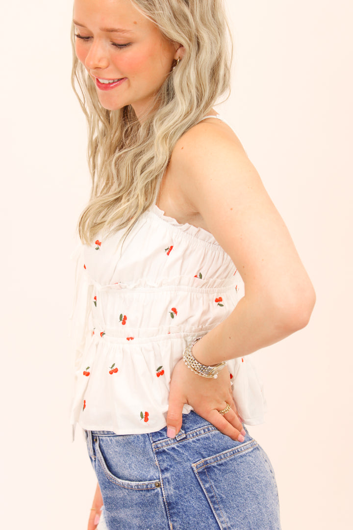 Life's a Cherry Top, White