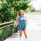 Seeing Stars Romper, Denim