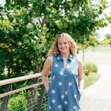 Seeing Stars Romper, Denim