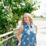 Seeing Stars Romper, Denim
