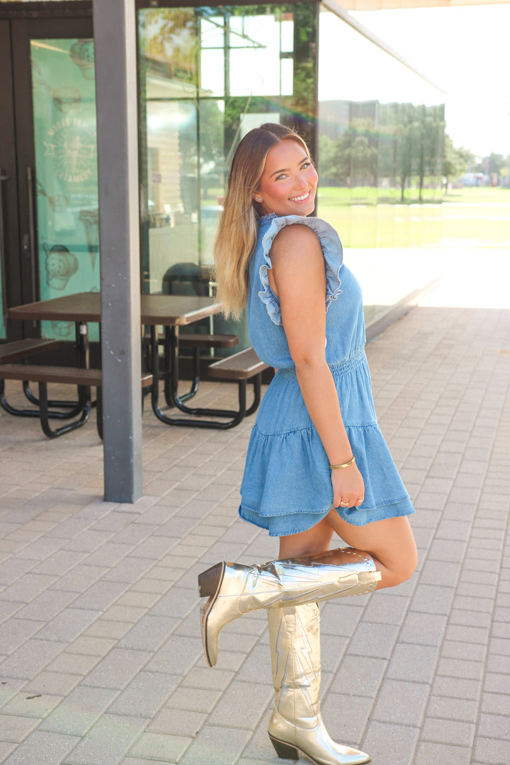 Prairie Dreams Dress, Chambray