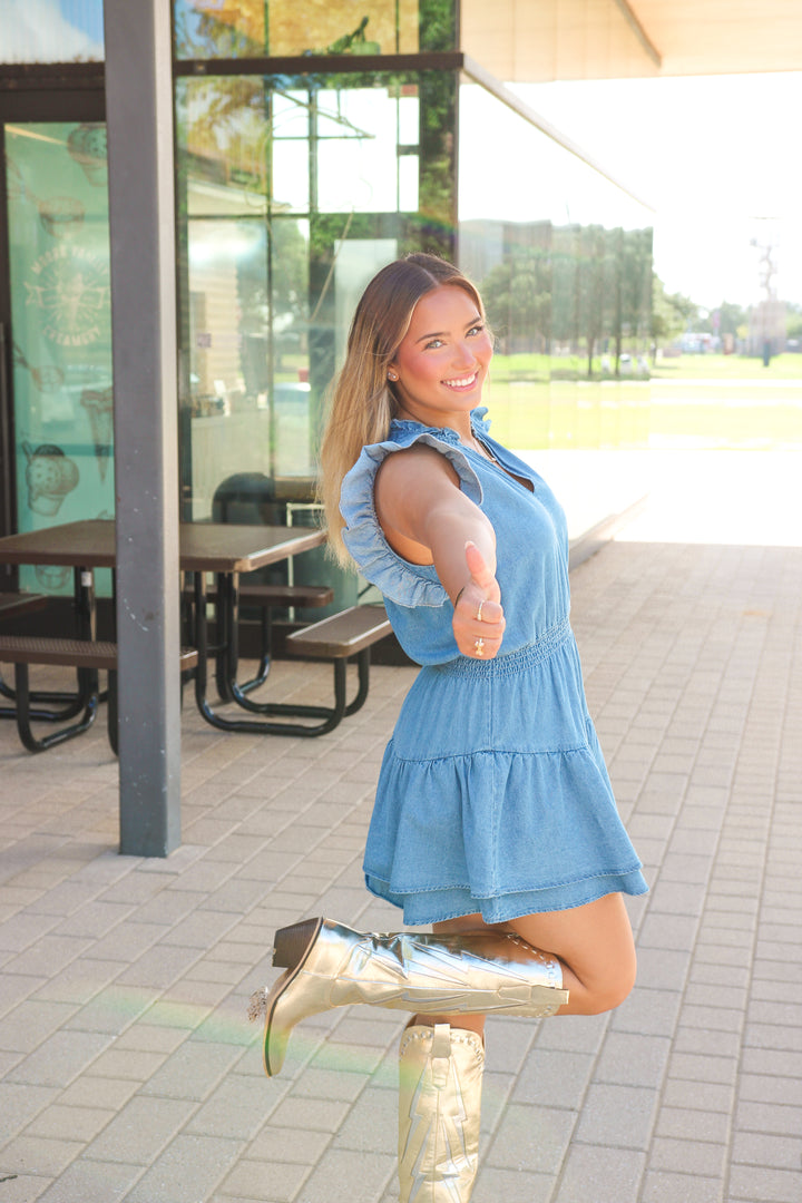Prairie Dreams Dress, Chambray