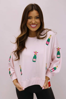 Millie Sweatshirt, Champagne Bottles