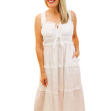 Simple Things Eyelet Midi Dress, White
