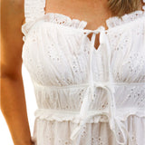 Simple Things Eyelet Midi Dress, White