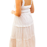 Simple Things Eyelet Midi Dress, White
