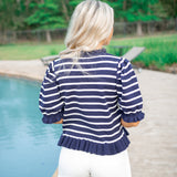Seaside Charm Knit Top, Navy