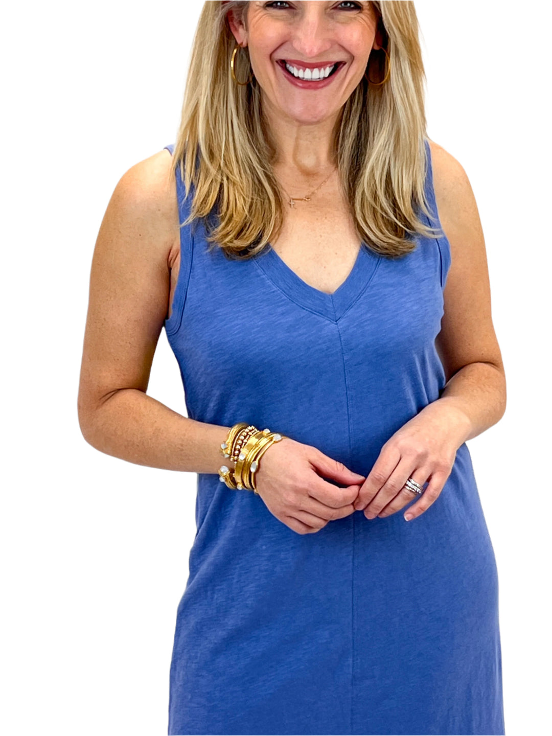 Palisades Midi Dress, Sky Blue