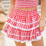 Ruffle Mini Skirt, Cupids Bow