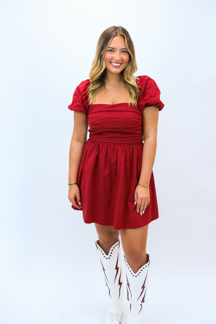Pass The Fashion Dress, Maroon