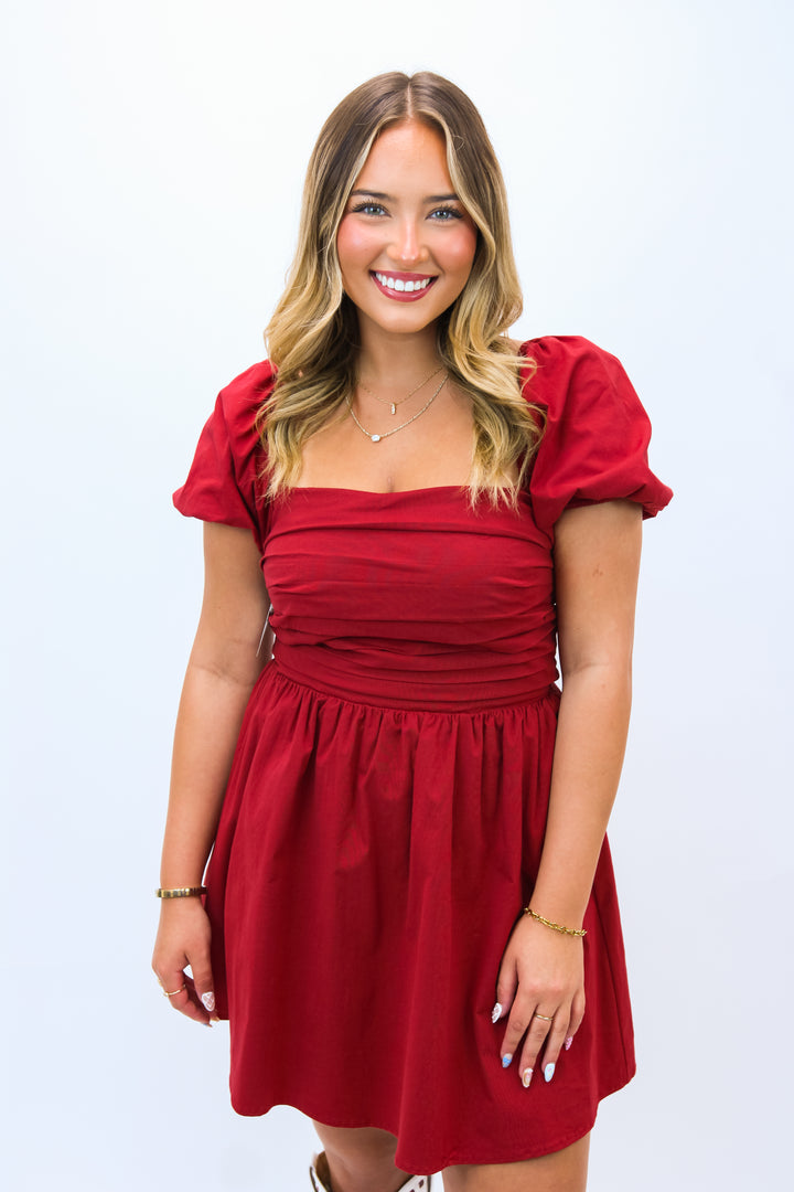 Pass The Fashion Dress, Maroon
