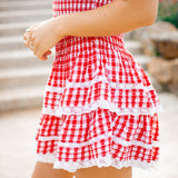 Ruffle Mini Skirt, Cupids Bow