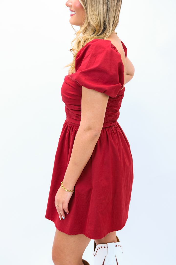Pass The Fashion Dress, Maroon