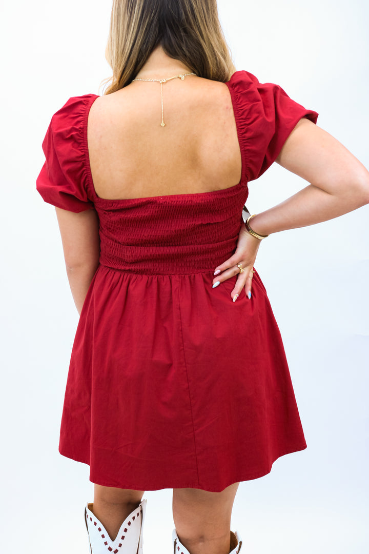 Pass The Fashion Dress, Maroon