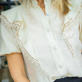 Honey Kiss Blouse, Beige