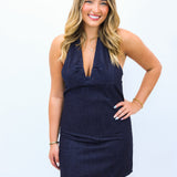 Trevi Denim Mini Dress, Rinse