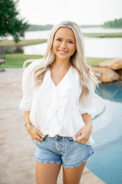 Postcard View Top, Off White