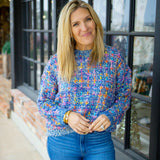 Jellybean Confetti Sweater, Blue Multi