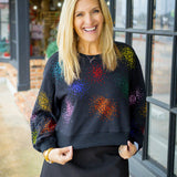 Multi Splatter Sweatshirt, Black
