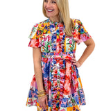 Heather Dress, Floral Sketch
