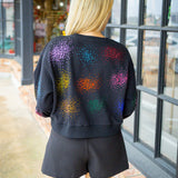 Multi Splatter Sweatshirt, Black