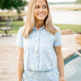 Clean Front Catalina Short, Vintage Fleur Denim