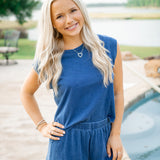 Scout Jersey Denim Shorts, Indigo