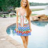 Picnic Peppers Ainika Organic Cotton Mini Dress, Off White