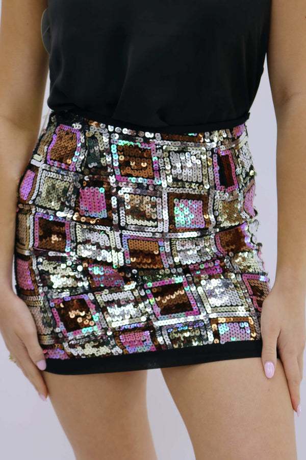 Squared Up Skirt, Multi